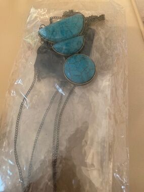 Paparazzi imitation turquoise necklace with earrings